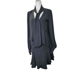 Parker Silk flowy long sleeves Midi Dress